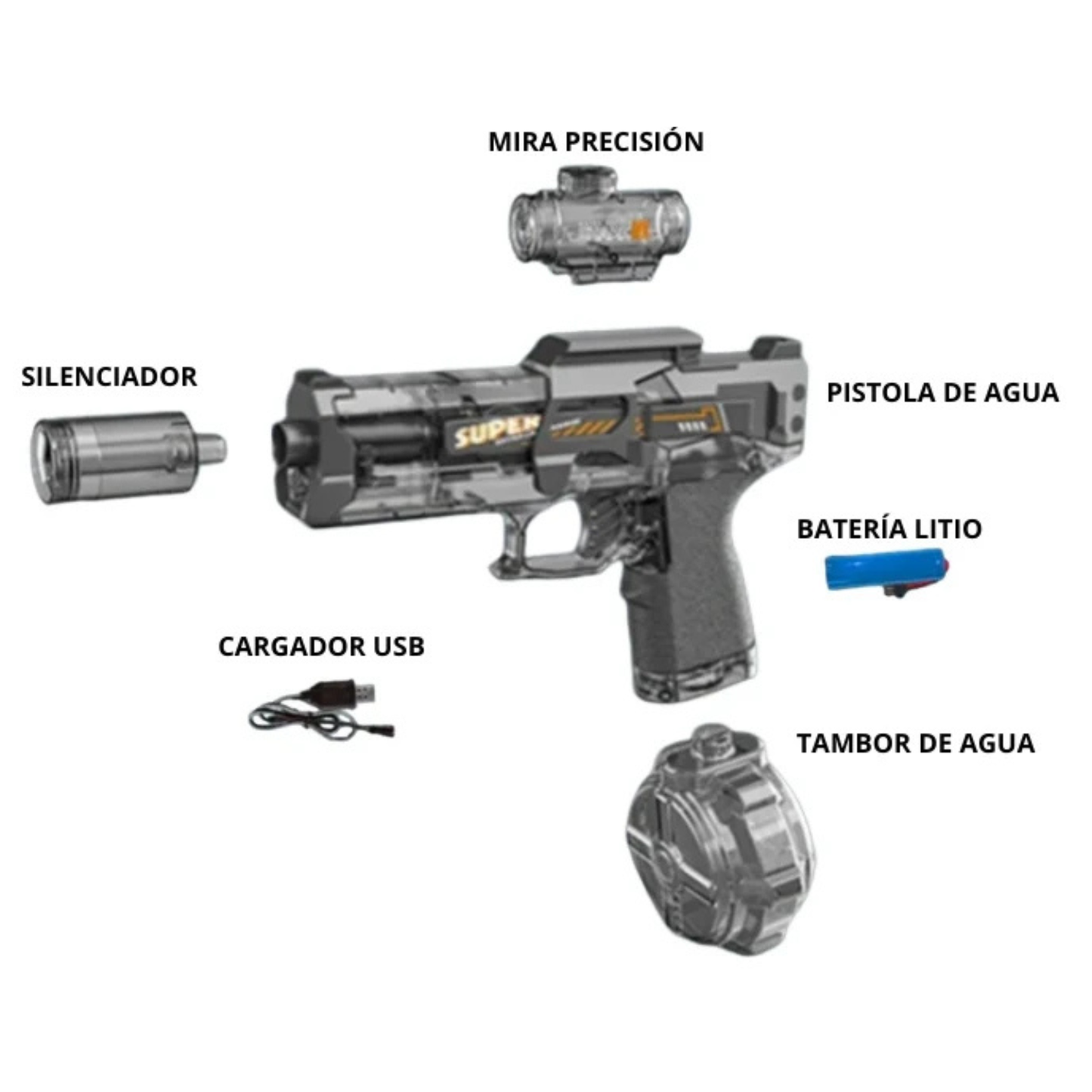 SplashMax - Pistola de Agua
